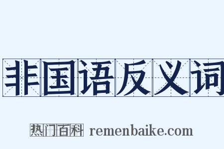 非国语反义词是什么意思的图片